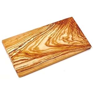 Tagliere E Paletta Per Torta In Legno D'Ulivo – Das Olivenholzbrett Alzata 25x25 Cm – Antibatterico Naturale – Fatto A Mano - 2