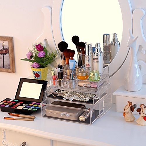 Songmics Acryl Kosmetik aufbewahrung Organizer 2 Schubladen JKA004 - 2
