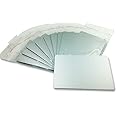 Ebamaz Metal Business Cards Anodized Aluminum Plaque Plate 86X54X0.8mm, Silver,Blank,10PCS, 86X54X0.8mm (3.4X2.1X0.031 inch), Simple