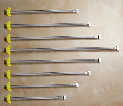 Stainless Steel Metal Braided Water Hose , Cherry 60 Cm Two Ends 4 Minutes Hose,60 cm two ends 4m hose