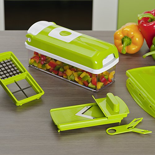 Genius Nicer Dicer Smart | 13 Teile | | Schneiden | Reiben | Hobeln | Würfeln | Obst- und Gemüseschneider | Bekannt aus TV | NEU - 4