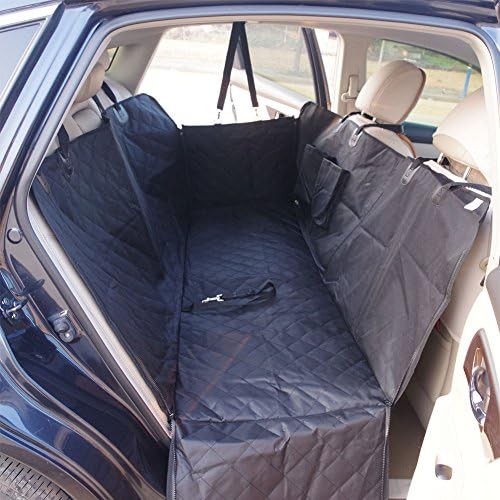 Dog Pet Car Seat Cover Waterproof Washable Hammock Protection for Cars SUV and Truck ,WaterProof & NonSlip Backing and Safety Belt,Black (140x150x45cm)