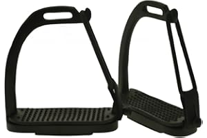 YNR England Peacock Safety Stirrups Iron Steel Horse Riding Equestrian Treads (Black)