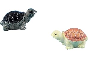 Orrdiffi 8Pcs Résine Mini Tortue Decoration,Tortue Bonsaï Miniature Figurine,Mini Modèle Tortue Fairy Garden,pour Maison de Poupée,Bonsaï,Micro Paysage,Ornement Bricolage,Kit Chambre Enfants Décor