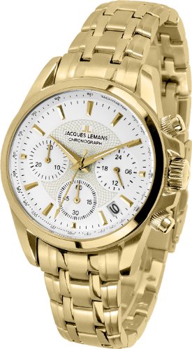 Jacques Lemans Damen-Armbanduhr XS Chronograph Quarz Edelstahl beschichtet 1-1752G