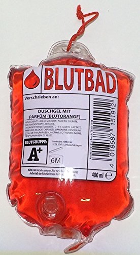 Duschgel als Blutkonserve, Blut Katheter 400ml – mal eine andere Verpackung - 2