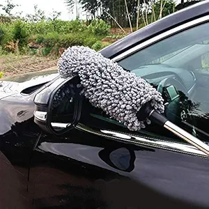 Tony Stark Super Soft Multipurpose Round Shaped Microfiber Cleaning Duster Ultra Washable for Dry/Wet Car, Home, Kitchen, Office Cleaning Brush with Expandable Handle