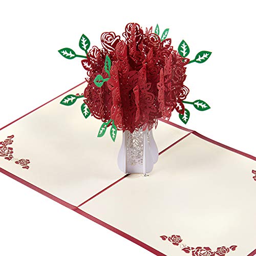 Czemo Tarjeta 3D Amor Pareja Tarjeta Pop-up Tarjeta de Cumpleaños, Tarjeta de Boda e Invitación, Tarjetas de Felicitación