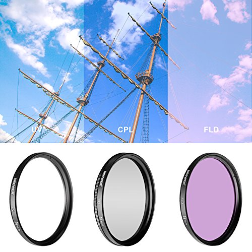 Neewer   - Kit de filtres et accessoires pour appareil photo reflex num  rique Nikon D3300  D3200  D3100  D3000 - 52 mm Filtres UV  CPL  FLD   filtres macro pour gros plans   1   2   4   10    filtres de densit   neutre  ND2  ND4  ND8    pare-soleil   capuchon d objectif 