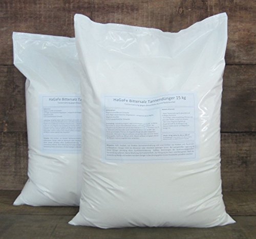 HaGaFe Bittersalz Tannendünger Magnesiumdünger Magnesiumsulfat Gegen Nadelbräune, 30 Kg (2×15 Kg) Für 150-600 M² - 3