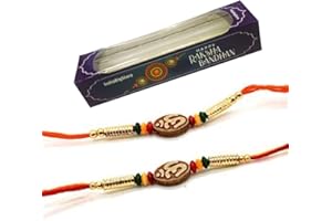 INDIABIGSHOP Set of Two Om Design, Rakhi thread, Raksha bandhan Present for your Brother Vary Color and Multi Design