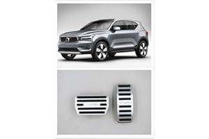 AUTONEMAKER Per Volvo XC40 2019 2020 2021 Cambio Automatico Piede Freno Copertura Del Pedale Del Gas Dell'automobile Trim 2PCS Metallo Antiscivolo