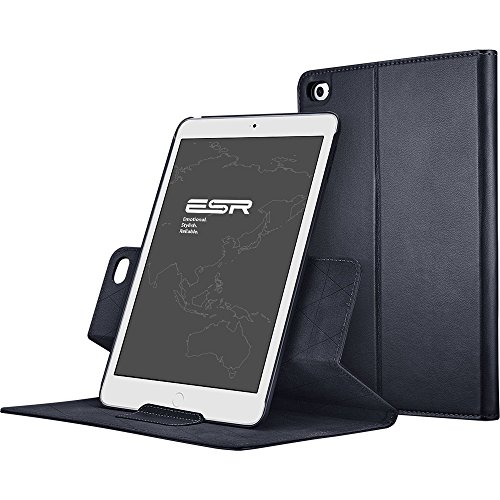 iPad Mini 4 Hülle, ESR® Intelligent Bildserie Unternehmen Stil PU Ledertasche mit Haspe mit Auto aufwachen / Schlaf Funktion Schutzhülle für iPad mini 4 (Blau)