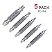 Produktbild 5 tlg Schraubenausdreher Set, Rusee Schrauben Entferner Beschädigte Schraubenzieher Schraubenausdreher-Satz Schraubenentferner zum Entfernen Kaputter Schrauben oder Bolzen H.S.S 4341#, 62-63HRC Härte