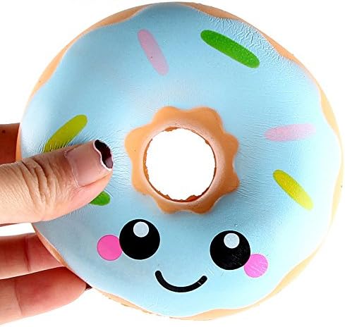 11cm Lovely Doughnut Cream Scented Squishy Slow Rising Squeeze Toys,Sold By Malloom (Blue)