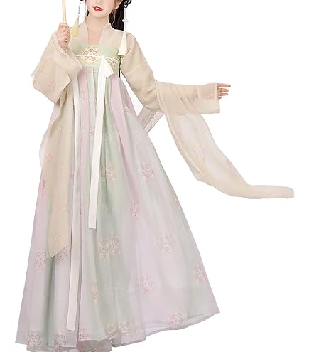 Traditionelles Hanfu-Kleid Für Damen – Chinesisches Kostüm Mit Stickmuster Für Cosplay (Größe S, Blau)