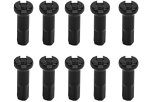 VGEBY Bouchon de Rayon de vélo 10 pièces vélo de Montagne 14G Fil 7075 Alliage d'aluminium Capuchon de Rayon vélo Accessoire d'équitation(Noir)