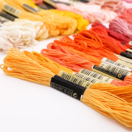 200 Docken Sticktwist Stickgarn 8m 6/faedig Multicolor farblich bunt Basteln Set - 4