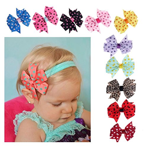 Ukamshop 9 Stück Babys Mädchen Stirnband bowknot Blume Fotografie Haarband