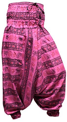 shopoholic fashion OM imprimé coupe ample Pantalon sarouel, SUPER CONFORT Pantalon de yoga, hippie