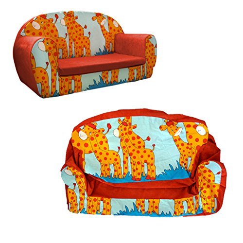 Ready Steady Bed Savannah Giraffe Cover for Children's Foam 2 Seater Sofa