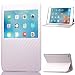 Produktbild TAITOU iPad Mini4 Movie Stand Case, Shiny Big View Window PU Leather Kickstand Snap-On [Book Fold] Cover, New Fashion Grid Texture Light Thin Phone Case For For Apple iPad Mini 4 White