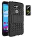 Produktbild ISENPENK LG G5/H850(2016) Hülle mit Panzerglas/Schutzfolie,TPU+PC Ultra Slim Silikon Tough Rugged Dual-Layer Hardcase with Built-in Kickstand Thin Schutzhüllen,Wasserdicht Shockproof Anti Slip Protection Stand Case Tasche für LG G5/H850(2016) 5.3Zoll-[schwarz]+Panzerglas/Schutzfolie/Displayschutzfolie