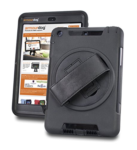 Armourdog ADASH107 - Funda para iPad Pro de 10,5 pulgadas con correa de mano giratoria 360º (incluye pantalla protectora de vidrio templado)
