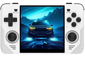 Whatsko Powkiddy RGB30 Console di gioco con 16G+64G,CPU RK3566 ARM Quad-core 1.8GHz,Console video tascabile open-source con schermo IPS da 4,0 pollici,supporto WiFi5G/Bluetooth/HDMI(bianco)