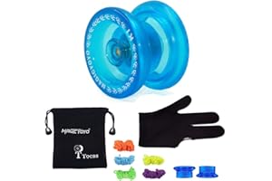 MAGICYOYO Yoyos Profesional Magic Yoyo K1 Yoyos Responsive Yo Yo Tener Pouch Glove 5 Cuerdas Regalo de Juguete para 8+ Niños Azul Claro