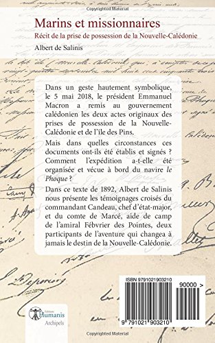 Book's Cover of Marins et missionnaires: Récit de la prise de possession de la Nouvelle-Calédonie, 1843 – 1853