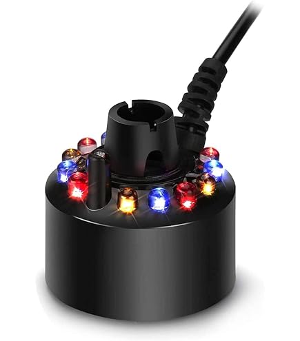Nébuliseur à Ultrasons Avec 12 Lumières LED - Machine à Brume Pour Fontaine, Bassin, Déco, Silencieux