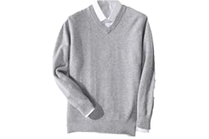 SUVOIIER Men Cashmere Sweater Men Pullover Warm Classic V-Neck Sweaters Male Jumper Jersey Men's Sweater