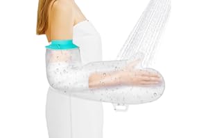 ANOMM Copertura Impermeabile Per Braccio, Protezione PICC Per Doccia, Protezione per Ferite e Gomitiere, Protezione per Gesso Riutilizzabile per le Ferite e le Bende Asciutta(Braccio Adulto)