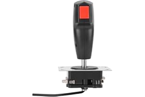 BEWINNER 8 Way Flight Joystick with Trigger & Top Fire Button for Arcade Game, Joystick for PC Gaming with An Additional Top-rear Mounted Button Together with A Front Trigger