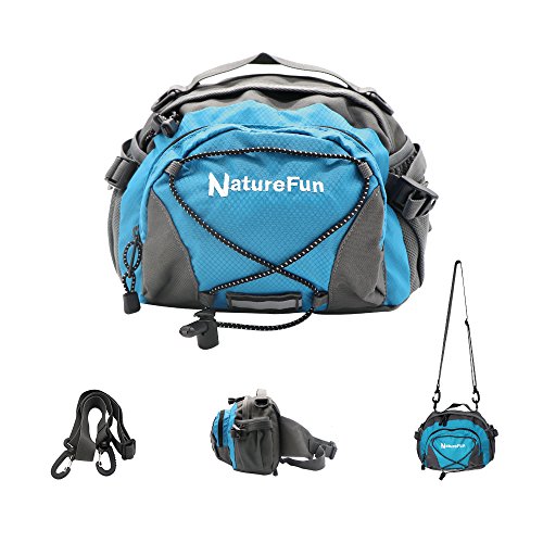 Preisvergleich Produktbild NatureFun wasserdichten Outdoor-Hüfttasche, Multifunktionsgürteltasche Daypack mit 2 Wasserflasche Taschen für Jogging Wandern Camping Radfahren Reisen