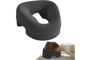 Umllpet Poduszka do masażu twarzy, zagłówek do masażu, poduszka do masażu, zagłówek z pianki z pamięcią kształtu, zagłówek do stołu do masażu, do salonu spa, łóżka do masażu (kolor szary)