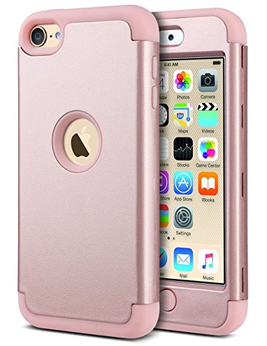 iPod 5 Case, ULAK iPod Touch 6 Case Shock Proof Silicone Hard Case Cover Hybrid 3 Layer Hard Case Cover for iPod Touch 5th/6th Generation