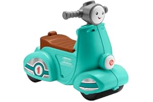 Fisher-Price Ríe y Aprende Moto Scooter Juguete correpasillos con Sonidos, bebés +1 año, versión español + Italiano + francés + inglés + alemán + holandés (HMV76)
