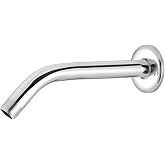 Shower Arm with Flange and Teflon Tape, Markcco 10" Extension Arm for Fixed Shower Head and Rain Shower Head, Stainless Steel