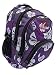 Produktbild Rucksäcke Taschen Lila Blume Blumen Print - Schule Größe Mädchen Damen Rucksäcke - 30-35 Liter Ltr Kapazitäts Tasche - Gepolsterte Rücken und Riemen - Mehrfachtaschen A4 Ordner Größe - Roamlite RL83Pu