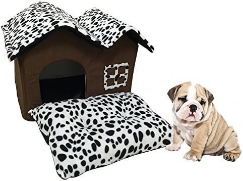 Dog Cat House Portable Collapsible Luxury Indoor Outdoor Dog Cat House Windproof Warmer Soft and Comfortable Bed Room Shelter