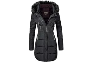 Spindle Womens Designer Long Fur Parka Hooded Jacket Quilted Winter Padded Coat Zip Pockets