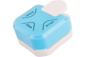 GWTDTOAD Perforatrice D'angle 3-en-1 Arrondis Pour Papier, Arrondisseur D'angle Pour Photos, Papier Scrapbooking Pour La Carte Esthétique Journal Planner Planner BookBinding Projects 6,2x7,5x3,5 Cm