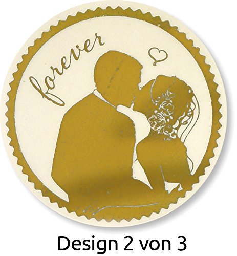 Avery Zweckform 56812-A Sticker auf Rolle Hochzeit 38 mm 50 Aufkleber im Spender (stabile Verpackung) - 5