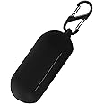 Carrying Case Compatible with Sony WF-C500, Portable Scratch Shock Resistant Silicone Cover with Carabiner (Black)