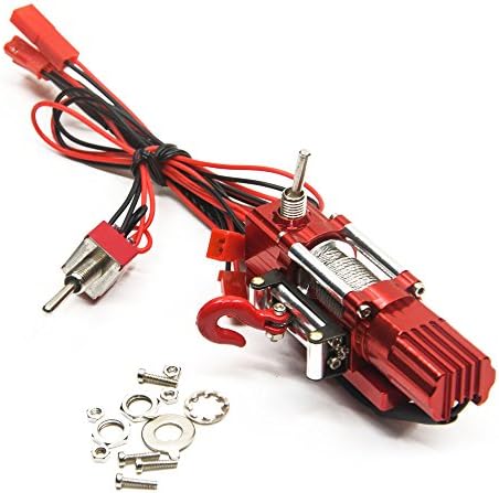 XUNJIAJIE 1/10 RC Car Metal Steel Winch Automatic Wired Control System for RC Crawler,Truch,Off-road Car