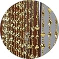World Choice String 20 Lines Door/Window Curtain Size 4x7 feet (213cm x122cm) (Gold Colour)