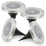 Tomshine 4pcs Solarbetriebene LED Bodeneinbauleuchte...