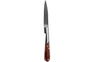 Pradel Excellence - Couteau de Poche Vendetta 17 cm - Lame Acier Inoxydable et Manche Bois - Sous Blister - Forme Originale Effilée - Outil de Précision, Marron
